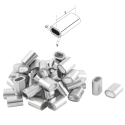 Tubes en aluminium pour assemblage Cofffe et Palamiti 1000 pcs