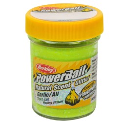 Berkley Powerbait Glitter Trout Bait Chartreuse Pâte à truites à l’ail