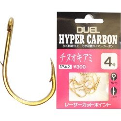Fish hooks Duel Hyper Carbon Series 300 Golden with Eyelet