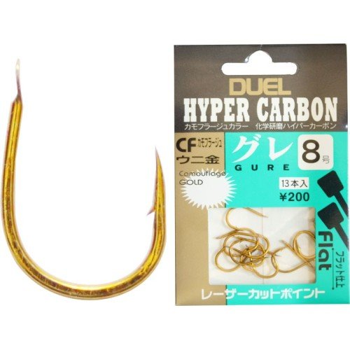 Crochets de poisson Duel Hyper carbone série K583 or avec boule Duel