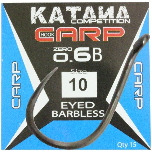 Katana Ami Carp Zero 6 Barbless avec eyelet 15 pcs Maver