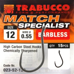 Fish hooks Trabucco Match Specialist Barbles
