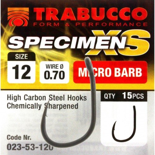 Crochets de poisson Trabucco spécimen XS Micro Barb Équipement, cannes à pêche et moulinets de pêche